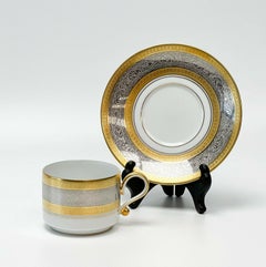 12 +1 DW Karlsbader Wertabeit Germany Porcelain Tea or Coffee Cups & Saucers