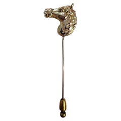 12 - 13K Yellow Gold Horse Head Stick Pin #25205