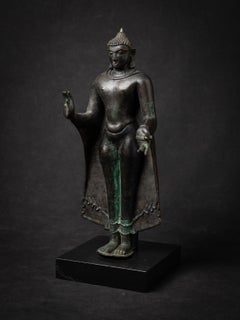 12-13th Century Very special antique bronze Bagan Buddha from Burma