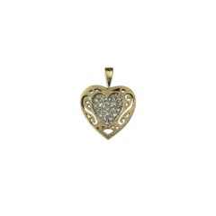 12-14K Yellow and White Gold Diamond Heart Pendant #21117