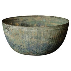 12-14. Jahrhundert Sukhothai Königreich (Thailand) seltene gerippte Bronzeschale