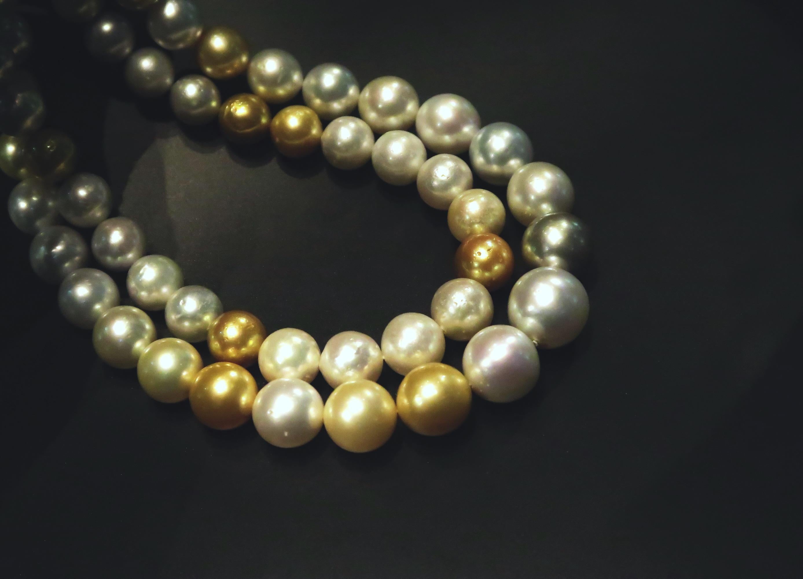 stacked pearl necklace