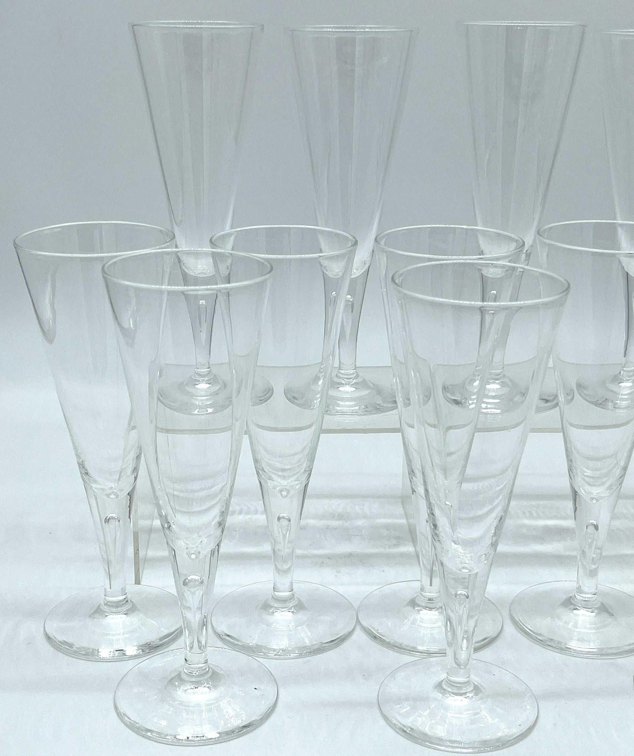 12  1960s Steuben #7924 Burbuja Controlada Copas Grandes/ Champagnes en venta 4