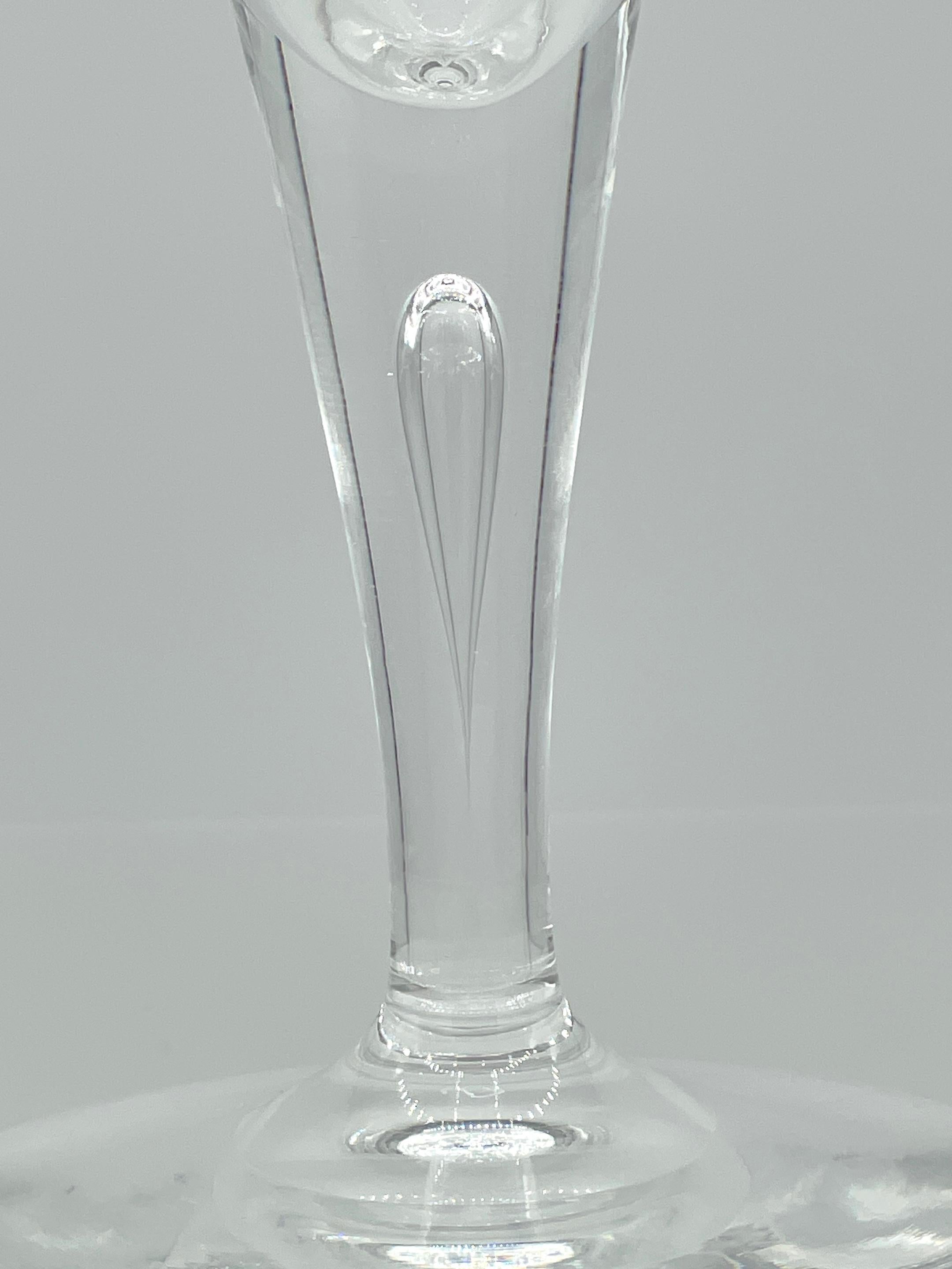 12  1960s Steuben #7924 Burbuja Controlada Copas Grandes/ Champagnes siglo XX en venta
