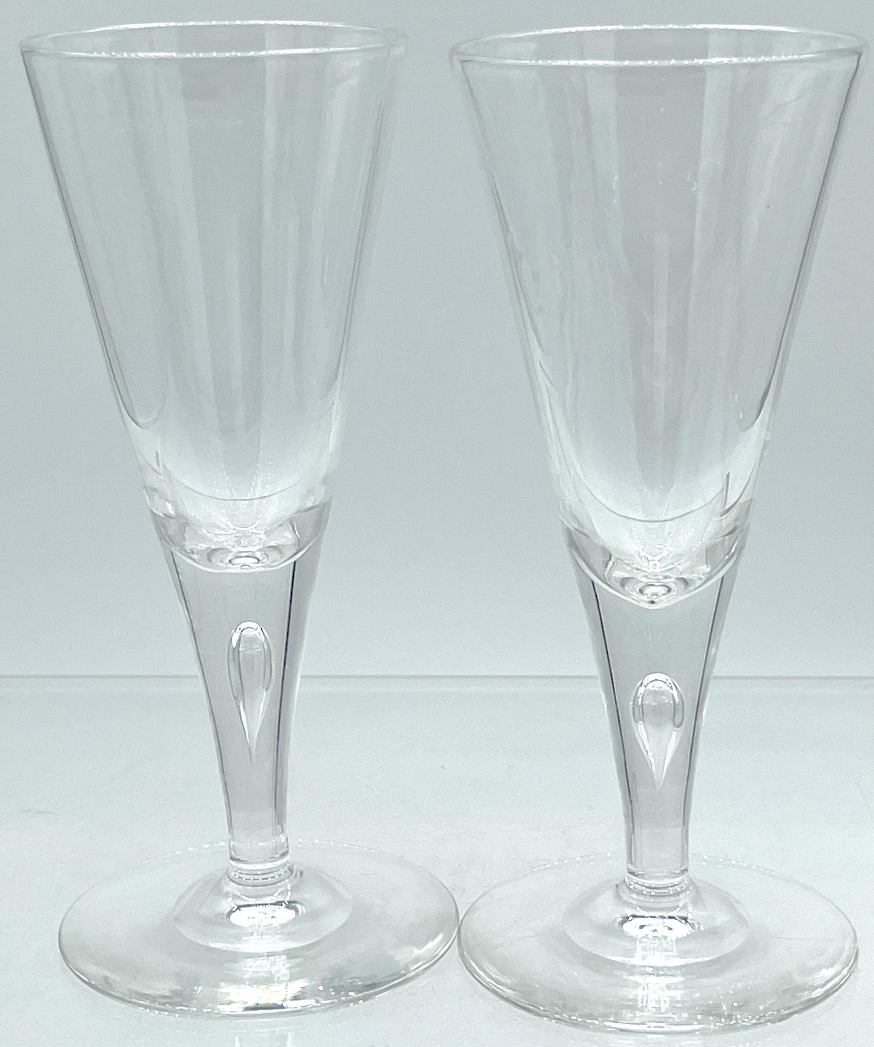 12  1960s Steuben #7924 Burbuja Controlada Copas Pequeñas/ Vinos siglo XX en venta