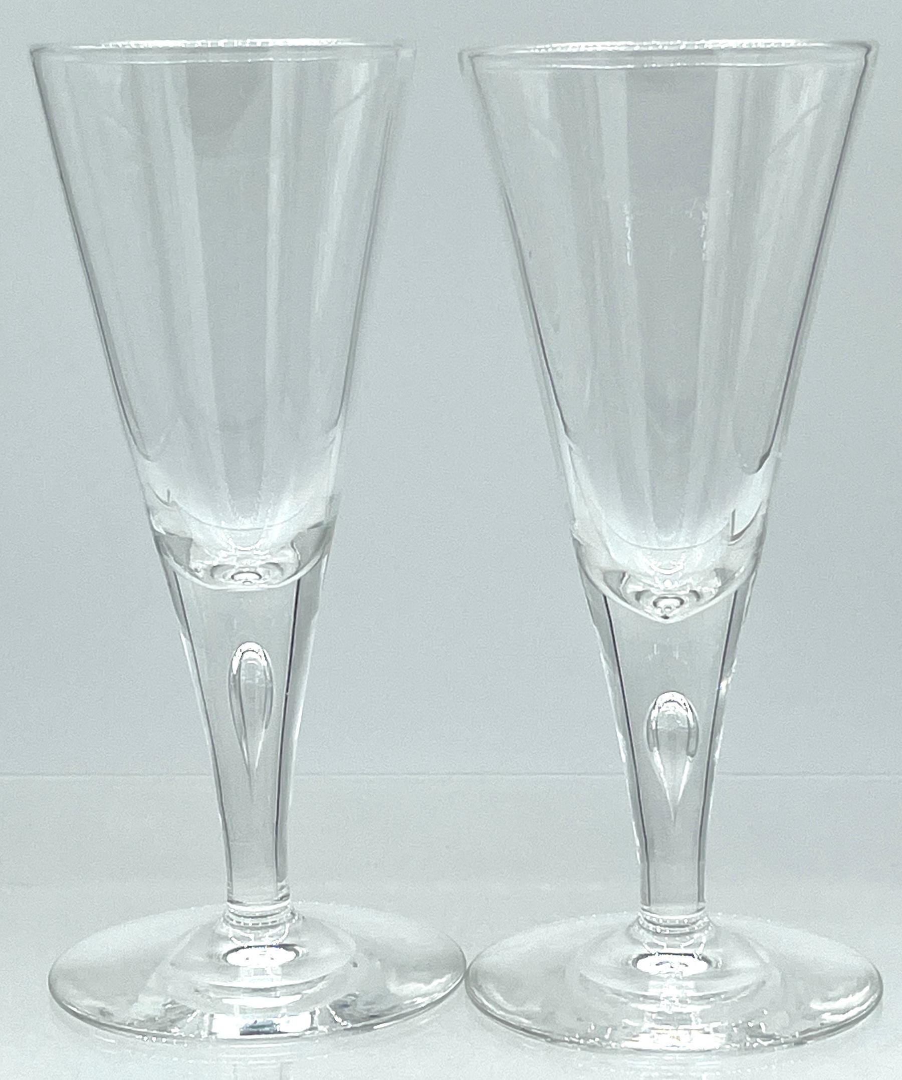 12  1960s Steuben #7924 Burbuja Controlada Copas Pequeñas/ Vinos Cristal en venta