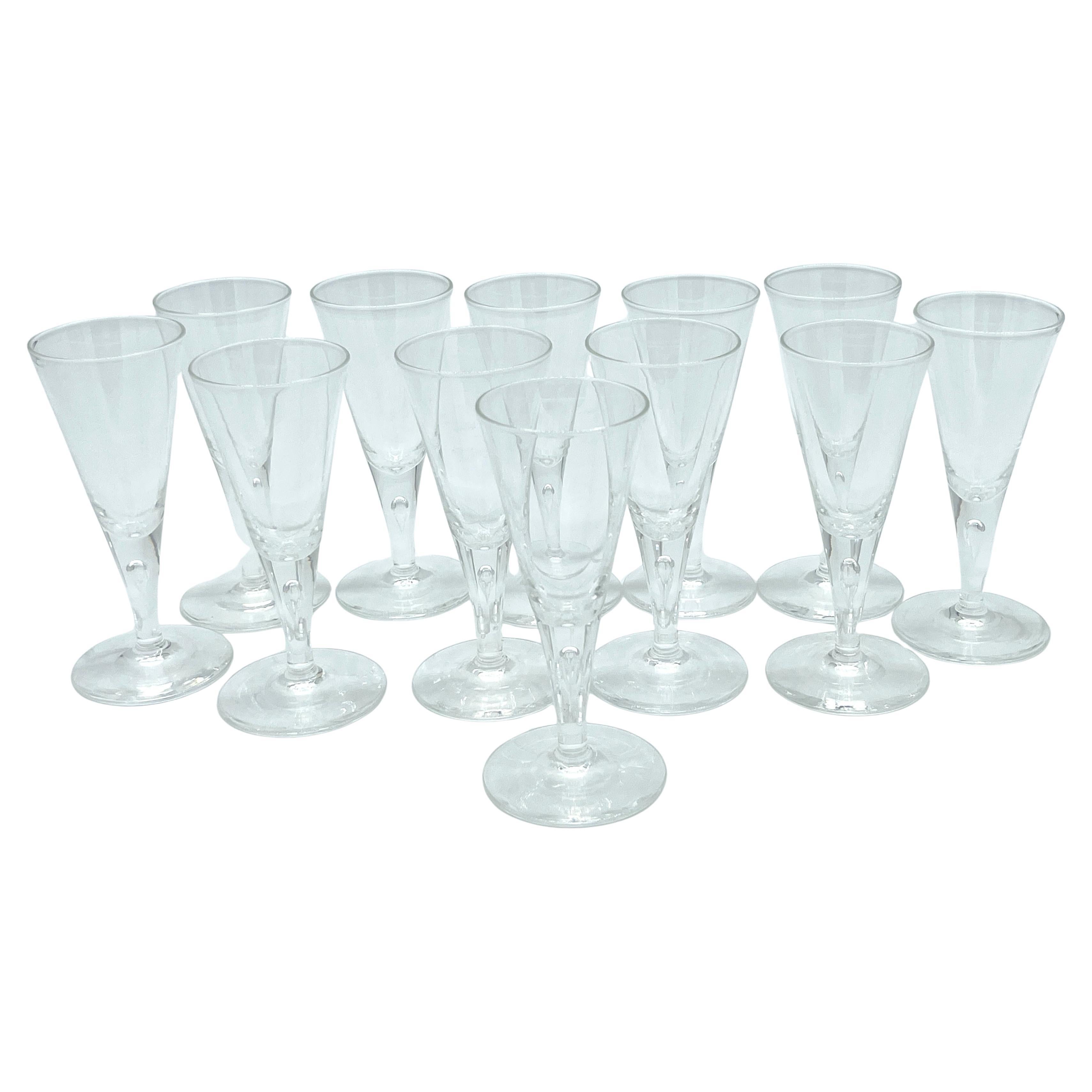 12  1960s Steuben #7924 Burbuja Controlada Copas Pequeñas/ Vinos en venta