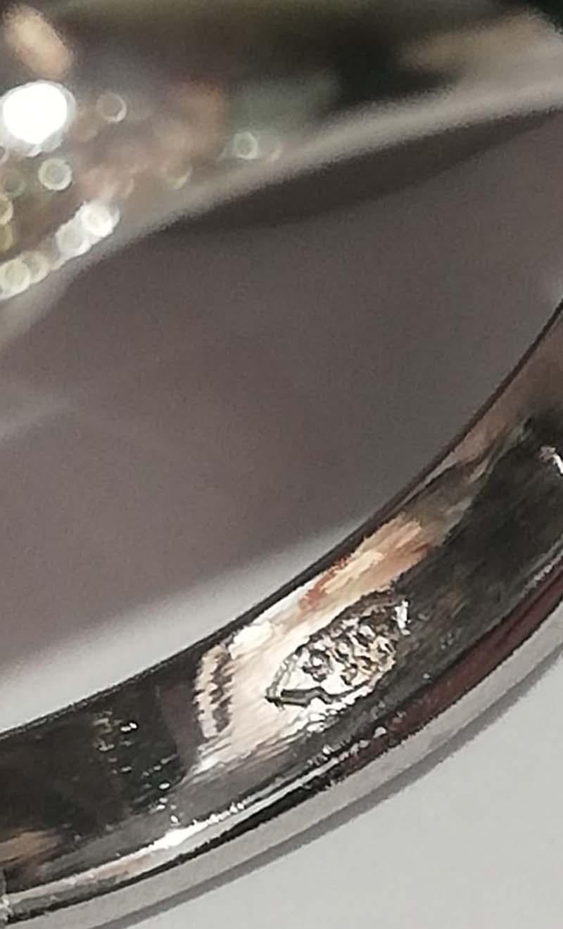 Women's 12, 5 Mm White Pearl, Diamonds, Platinum Ring. For Sale