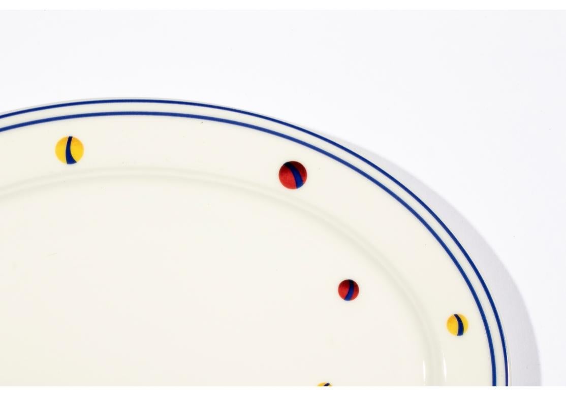 Luxembourgish 12 Adam D. Tihany for Le Cirque N.Y. Villeroy & Boch Oval Plates w/ Big Top For Sale