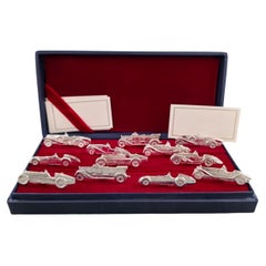 12 Alfa Romeo sterling silver place card holders