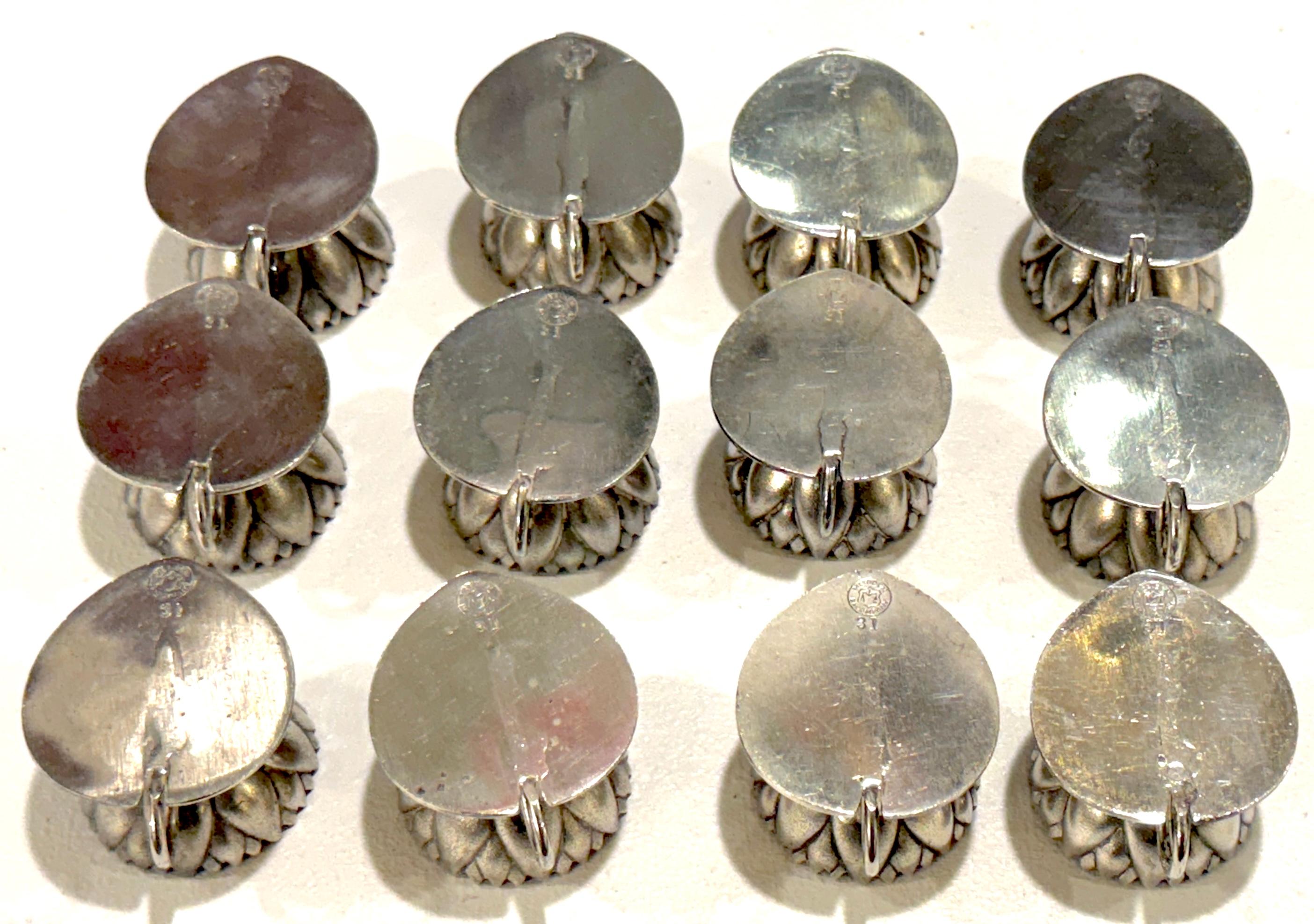 Silver Plate 12 American Aesthetic Movement Meriden Silverplate & Goldwashed Lotus Open Salts For Sale