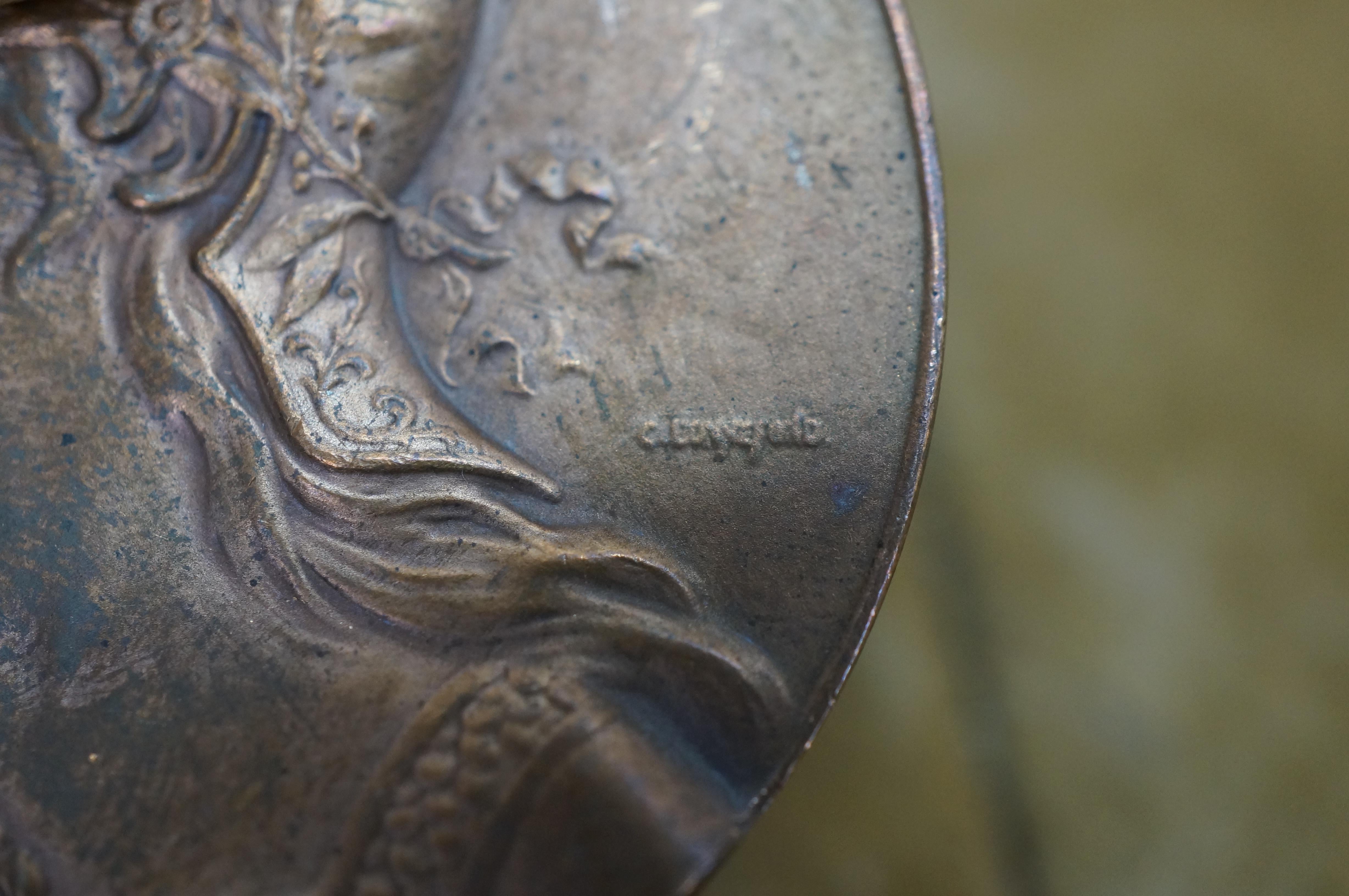 12 médailles anciennes en bronze Art Nouveau Médailles des employés de la NCR Récompenses en vente 11