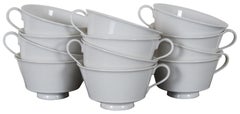12 Vintage Berlin Kpm Arkadia Urania White Porcelain Tea Coffee Cups & Case