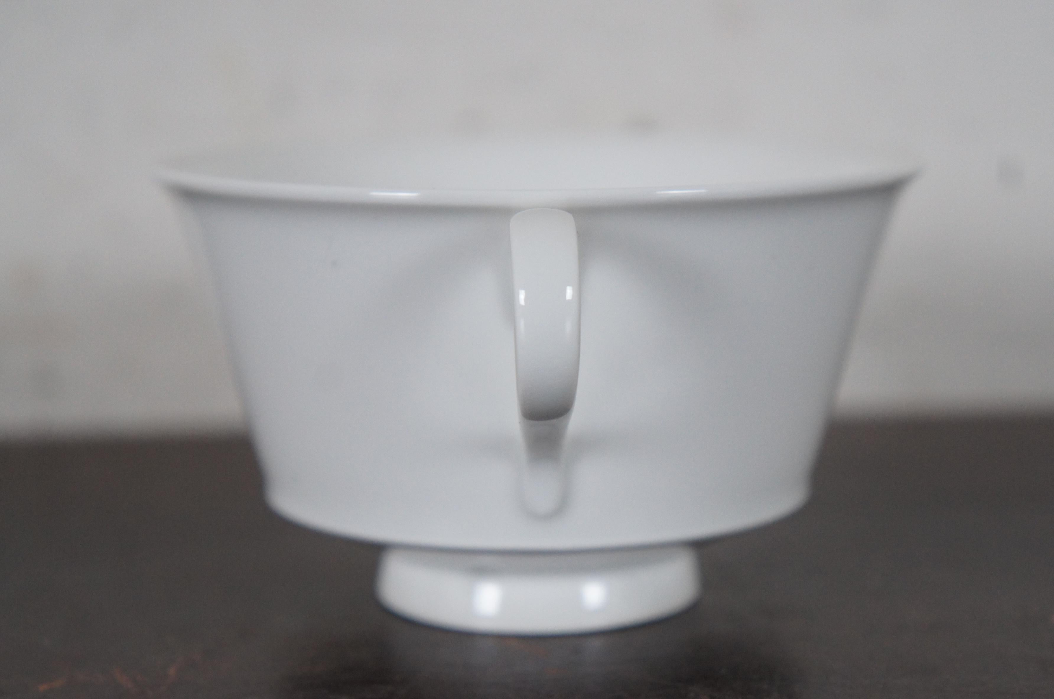 12 Antique Berlin Kpm Arkadia Urania White Porcelain Tea Coffee Cups & Case For Sale 4
