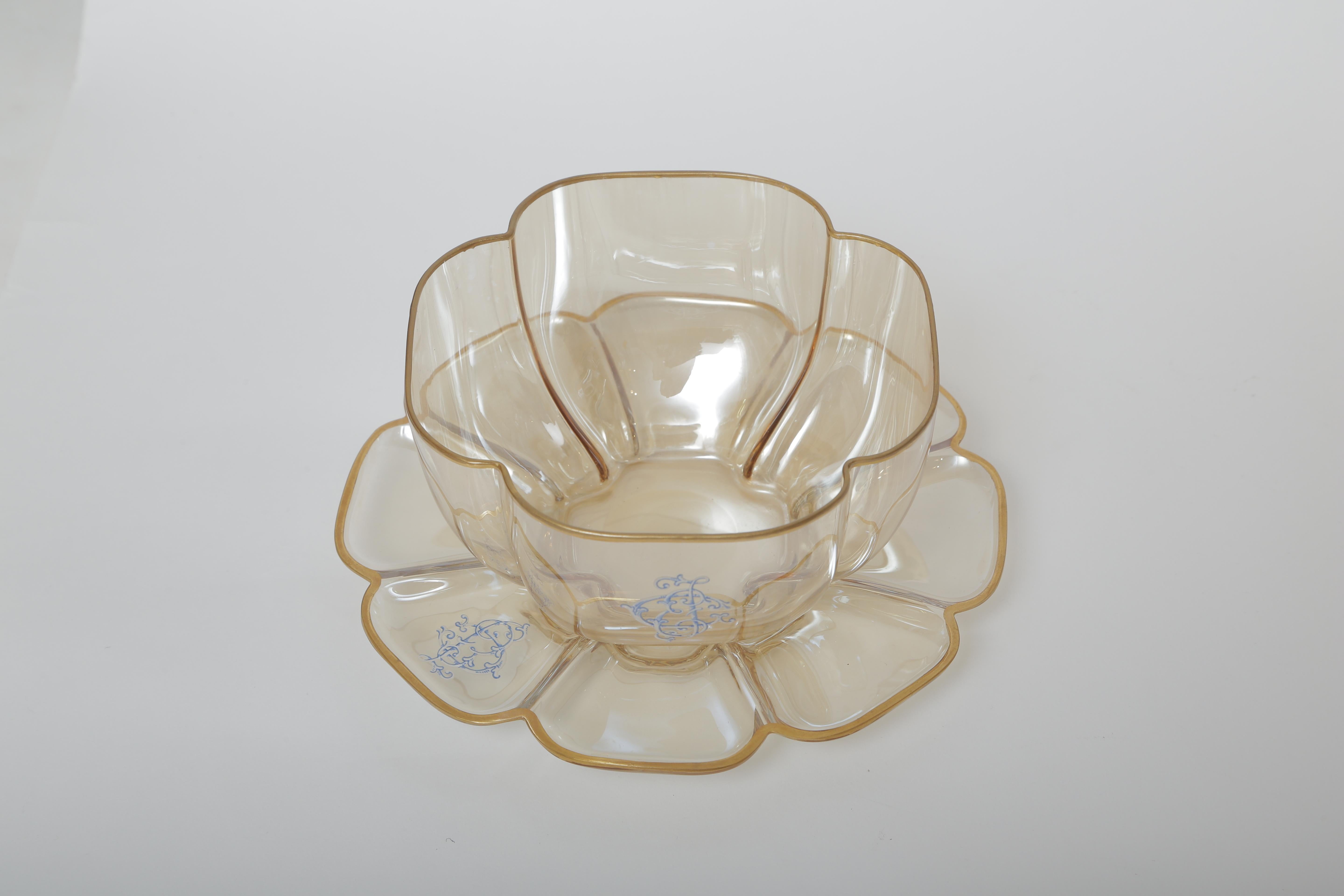 vintage glass dessert bowls