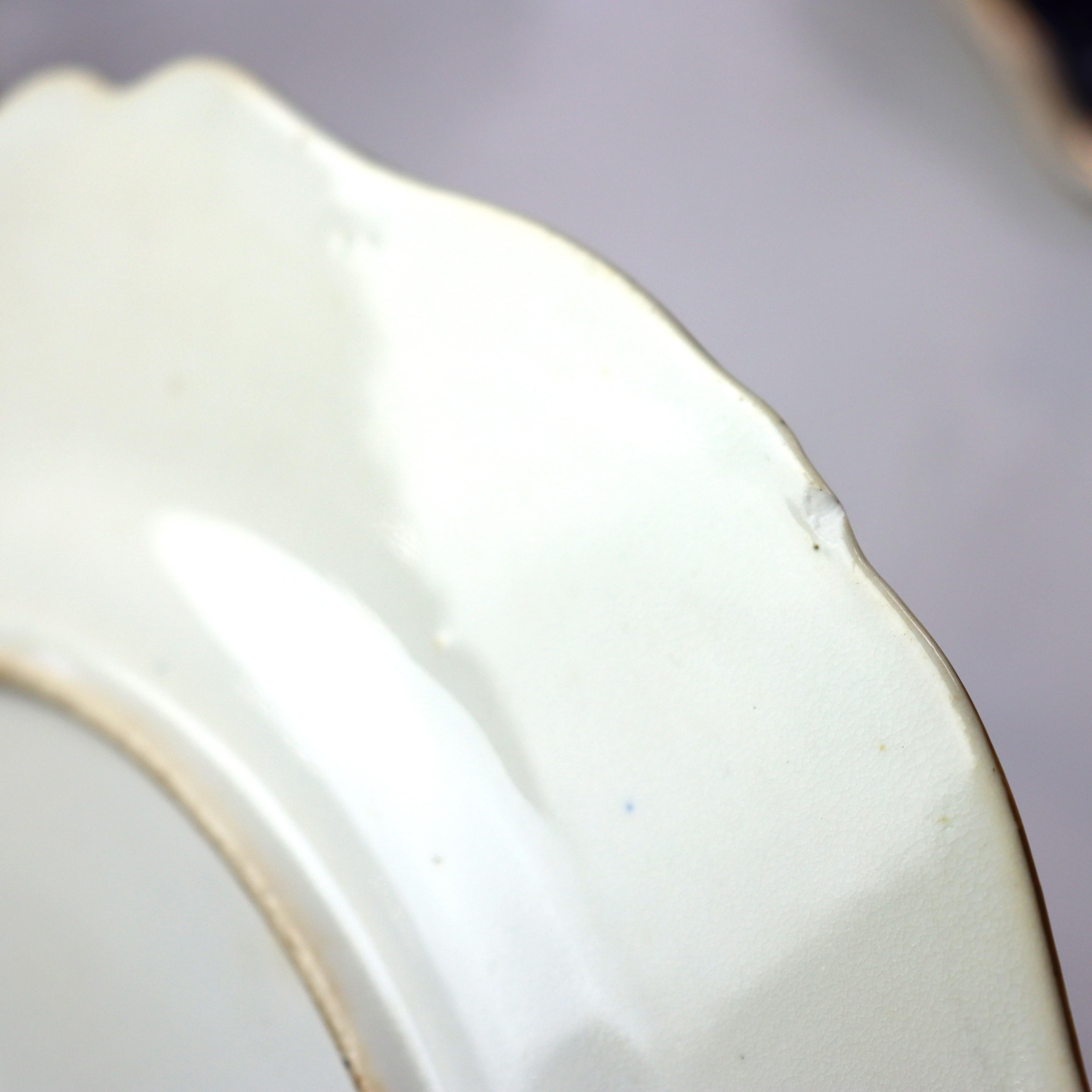 12 Antique English Cobalt Blue & Gilt Porcelain Plates C1900 For Sale 1