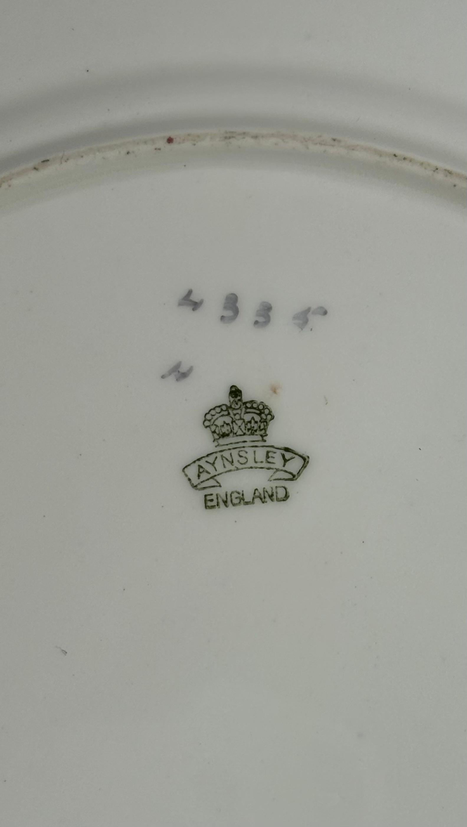 12 Antique English Pink & Raised Gold Dessert Plates With Center Medallion 1
