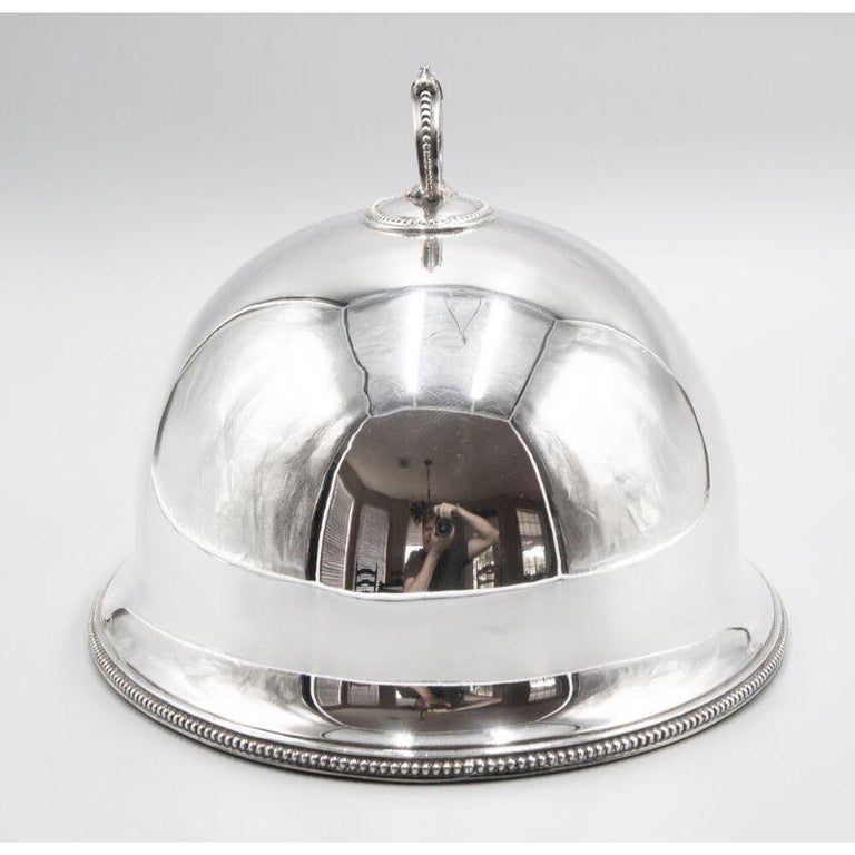 Antique English Silver Plate Meat Dome at 1stDibs