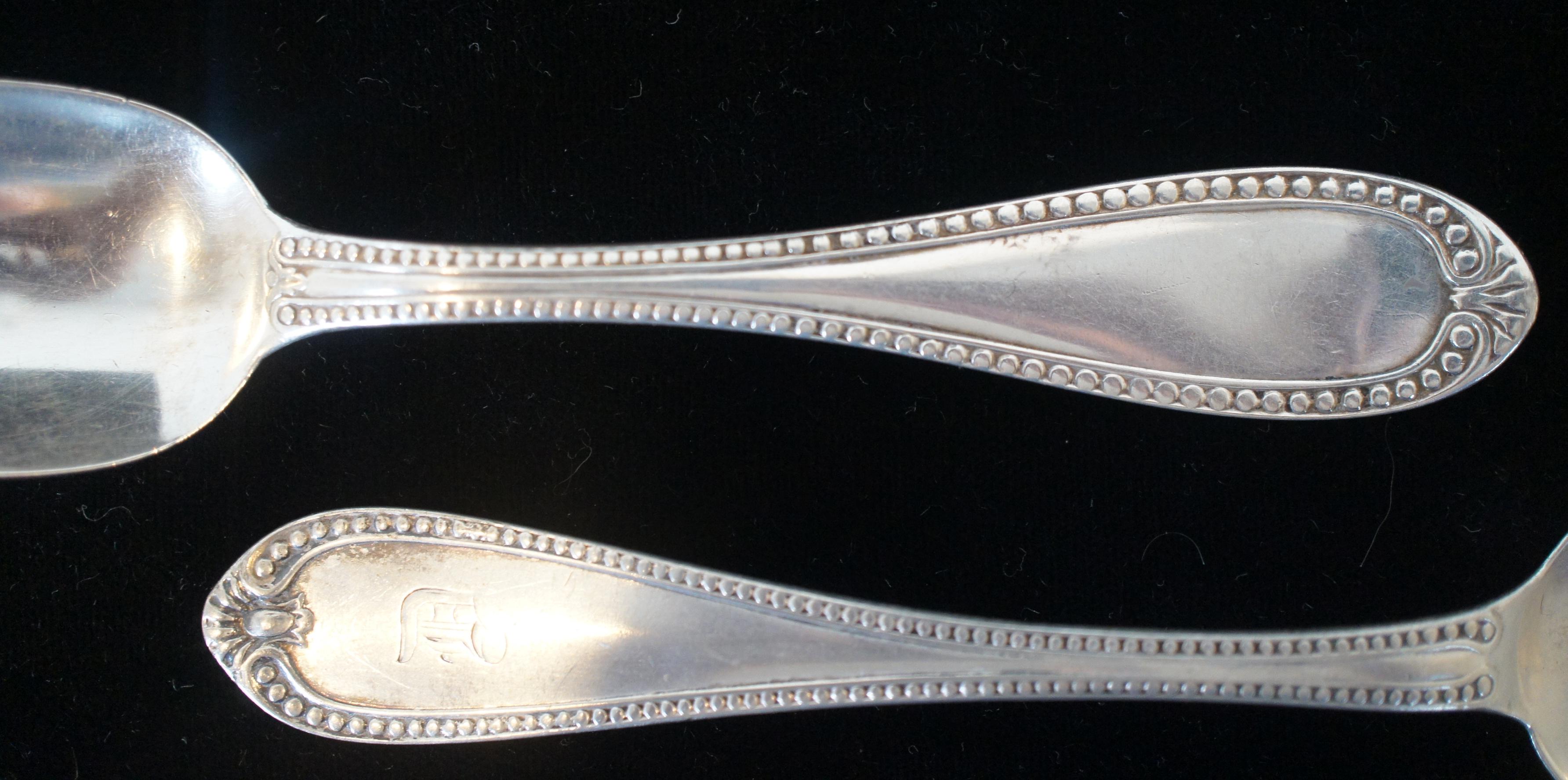 12 Cucharas de té antiguas de plata de ley JE Caldwell Jd Chase Monograma D en Bueno Estado en Dayton, OH