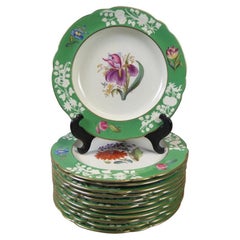 12 antike, handbemalte Tiffany-Dessertteller von Copeland Spode, England