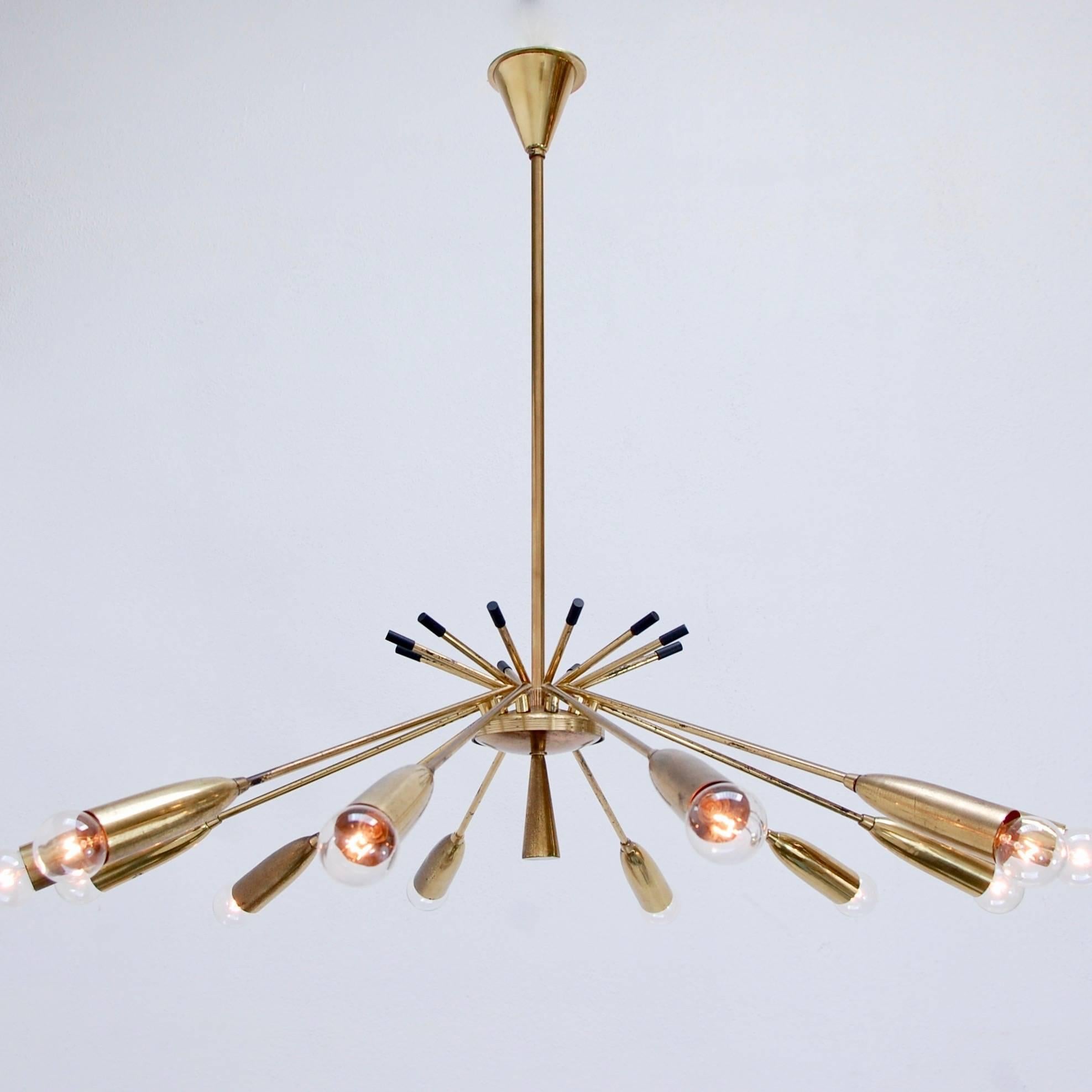 Italian Twelve-Arm Modernist Chandelier