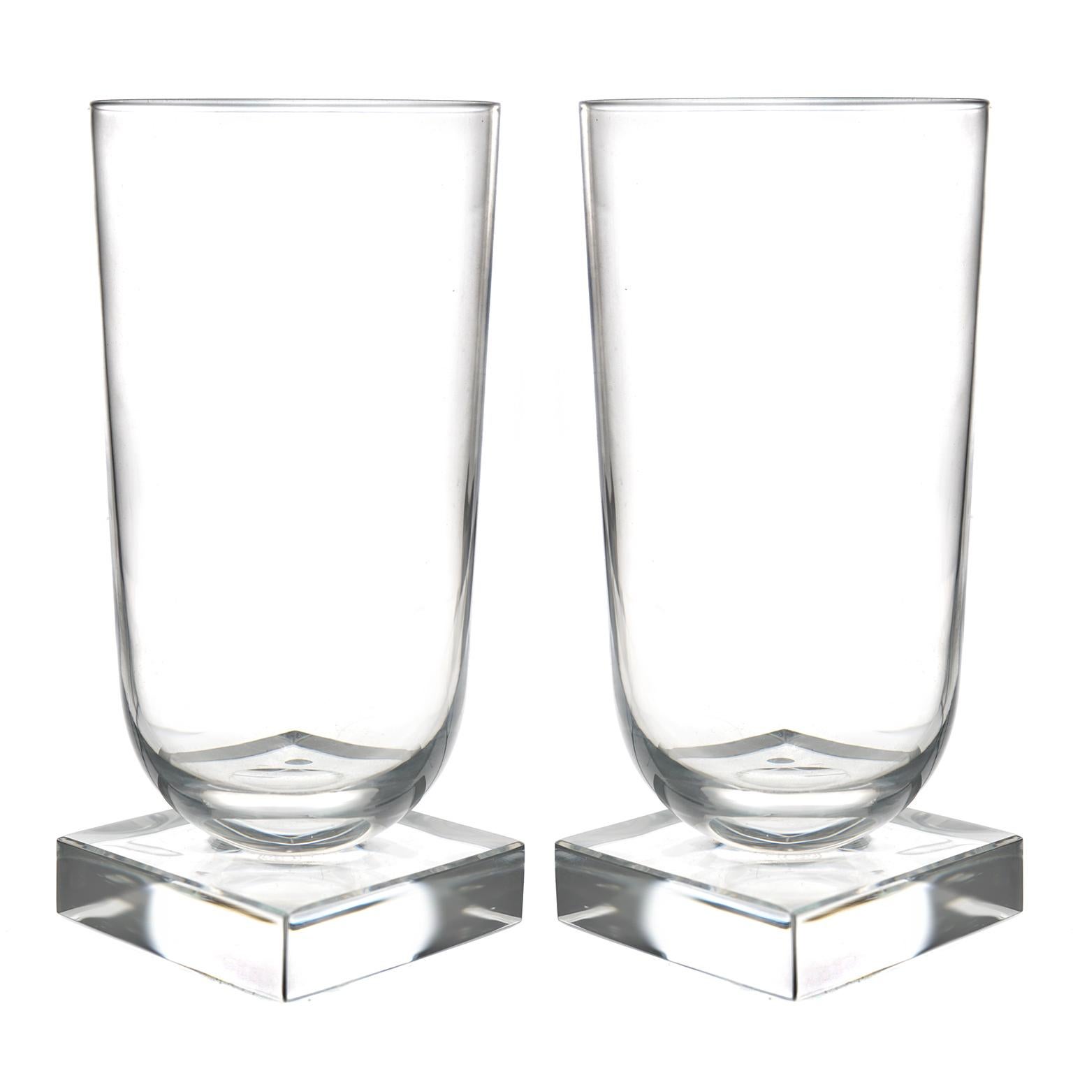 Mid-20th Century 12 Art Deco Libbey Knickerbocker Water Glasses c1933 American For Sale