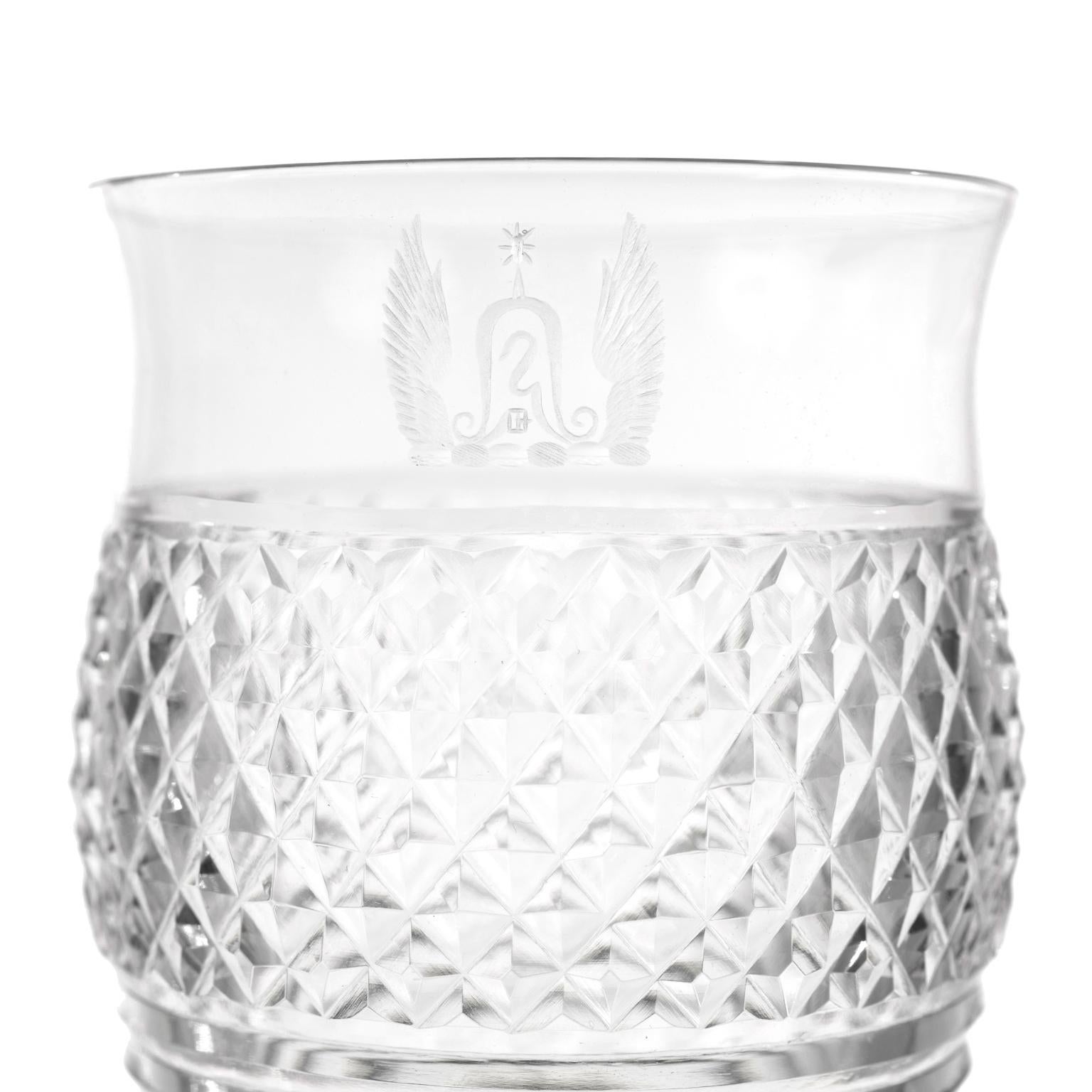 art deco glass tumblers