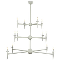 Lampadario in gesso a 12 bracci dell’Atelier Bourgeois Boheme