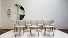 12 Brass Leg Dining Chairs by Louis Sognot for Arflex, Italy 1959, Published