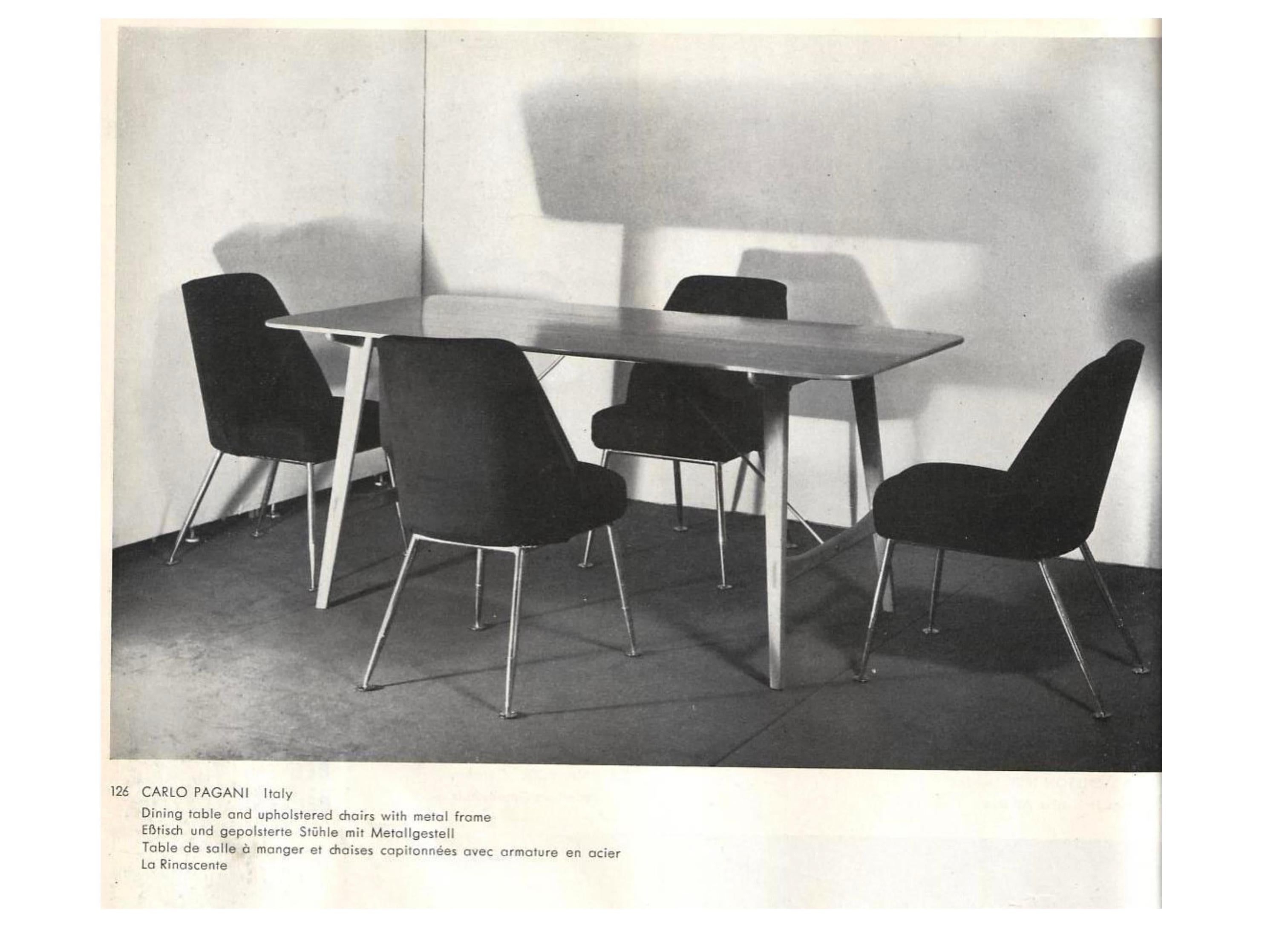 12 chaises Campanula en laiton et mohair de Pagani ( partenaire de Gio Ponti) Arflex 1952  en vente 2