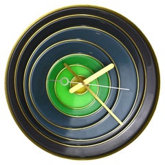 12" Brass Wall Clock with tinted epoxy by Daughter Mfg