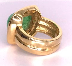 12 Carat Paraiba Cabochon with Tsavorite Ring