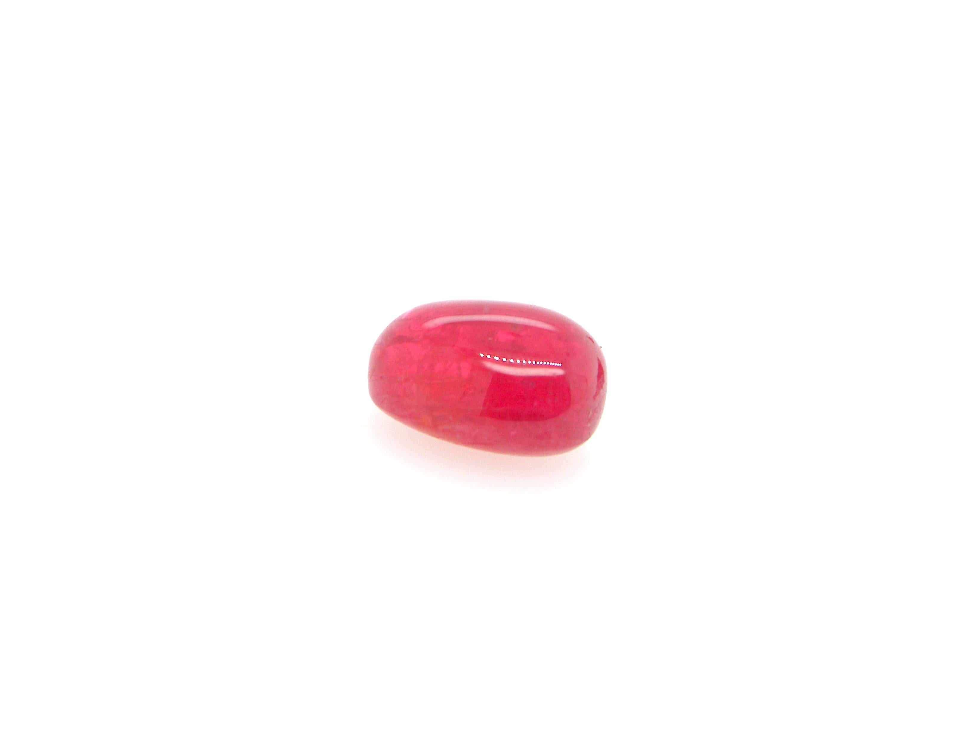 12 Carat Burma No Heat Red Spinel Cabochon For Sale 3