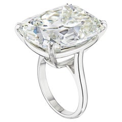 12 Carat Cushion Statement Brilliant White VS 14K Diamond Ring