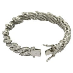 12 Carat Diamond and 18k White Gold Bracelet