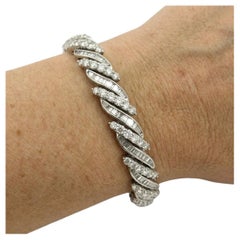 12 Carat Diamond and 18k White Gold Bracelet