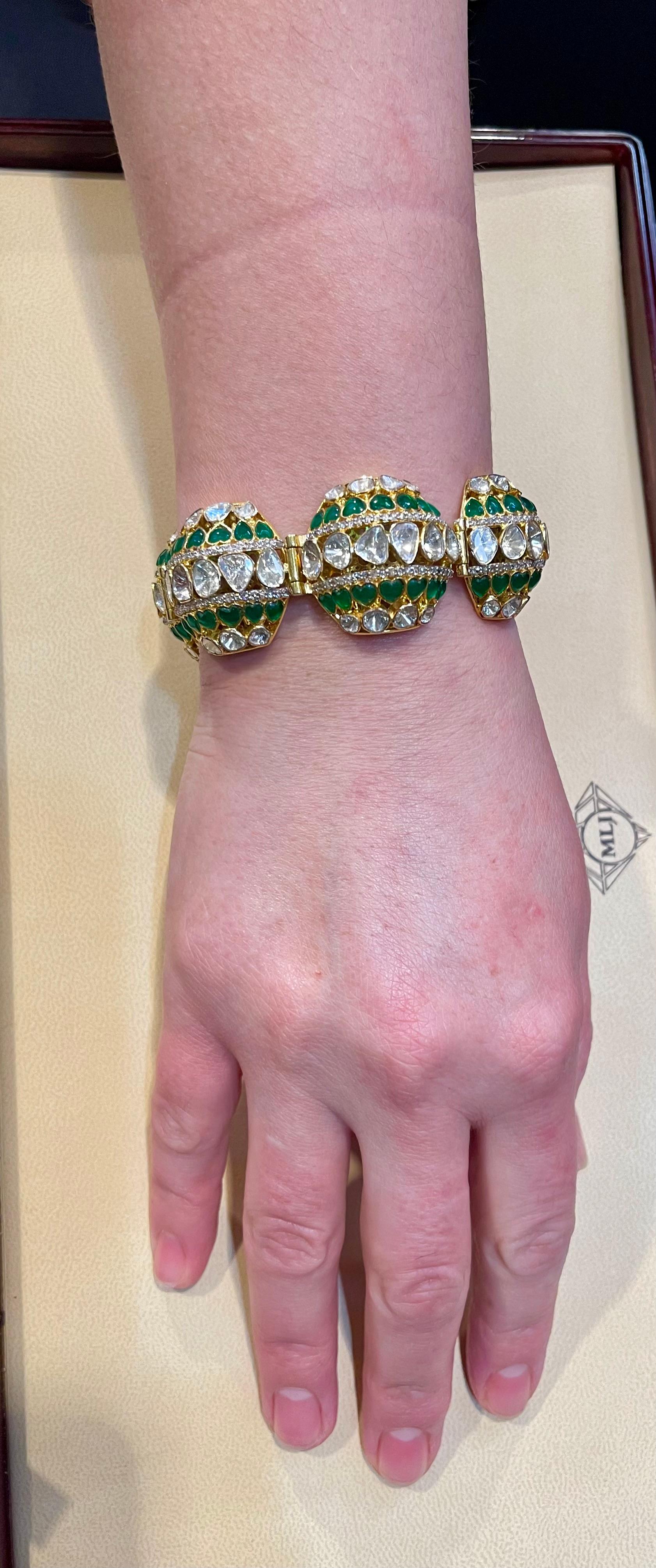 diamond polki bracelet