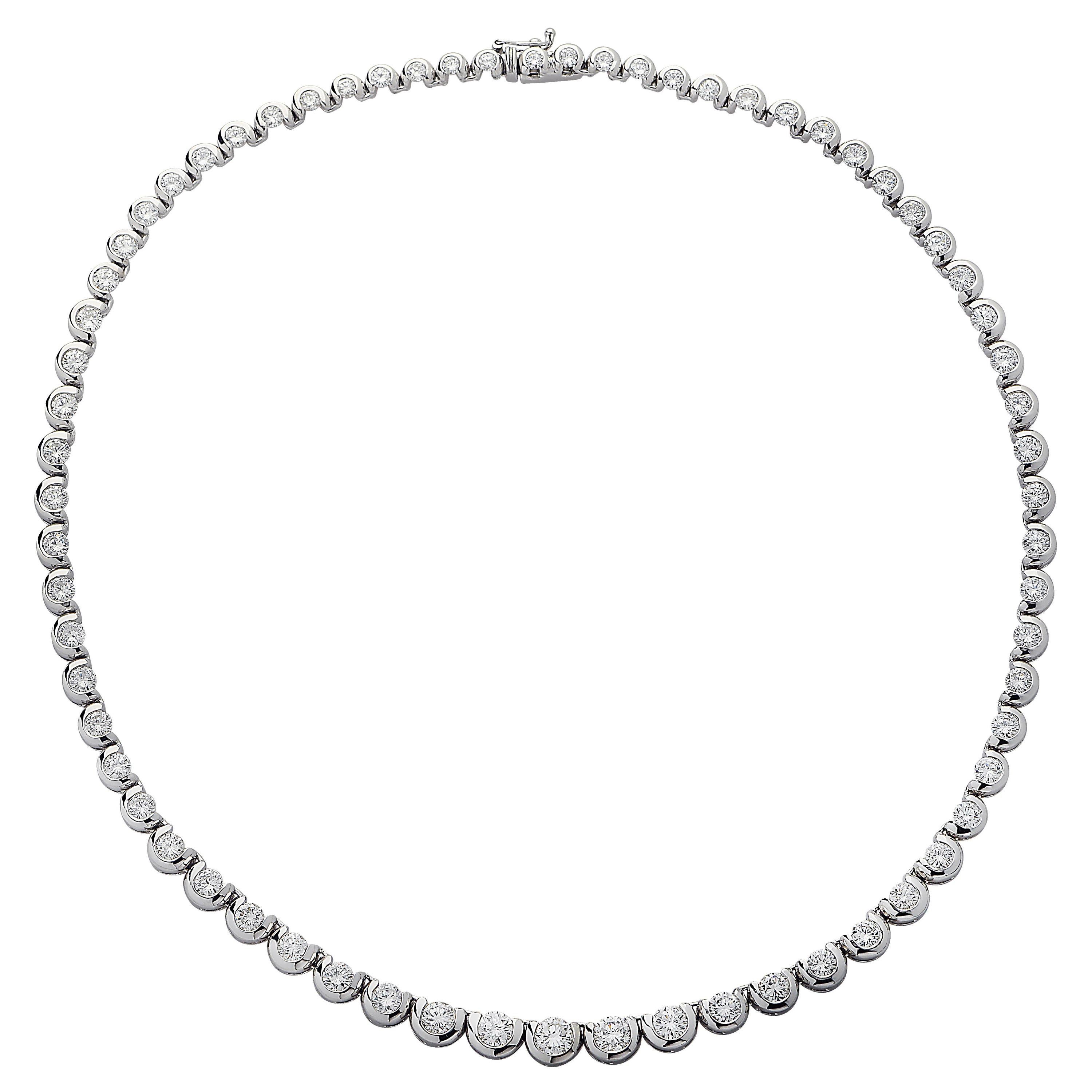 12 Carat Diamond Riviere Necklace