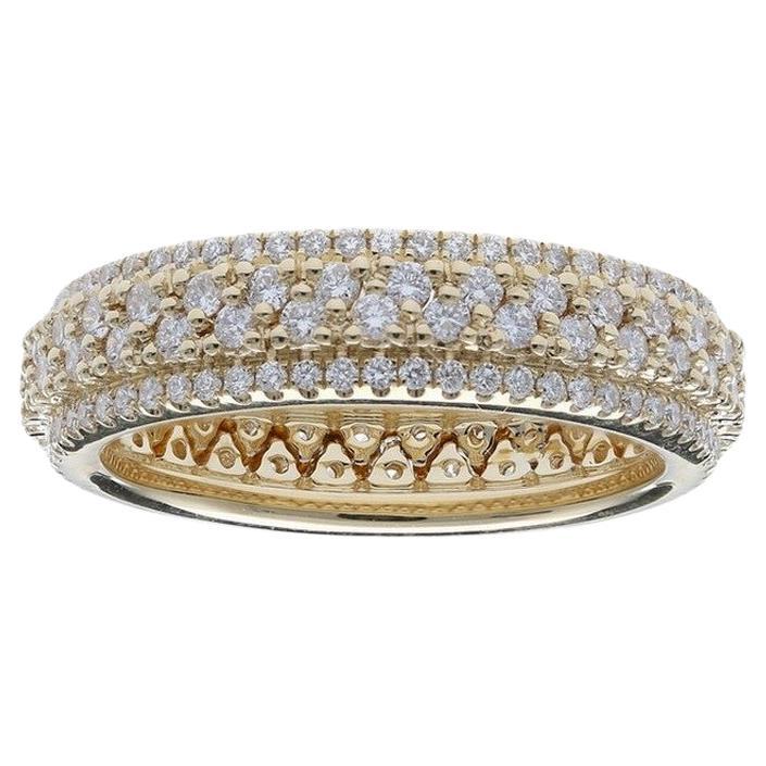 1,2 Karat Diamanten in 18 Karat Gelbgold Ring - 1981 Classic Collection im Angebot