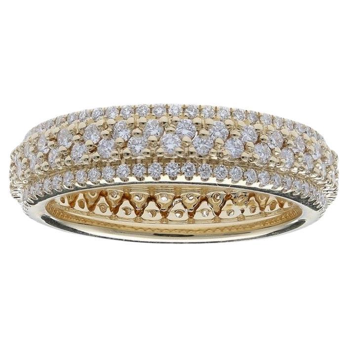 1.2 Carat Diamonds in 18K Yellow Gold Ring - 1981 Classic Collection For Sale