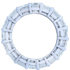 12 Carat Emerald Cut Diamond Eternity Band