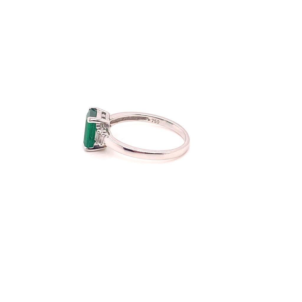 1.2 carat emerald cut diamond ring