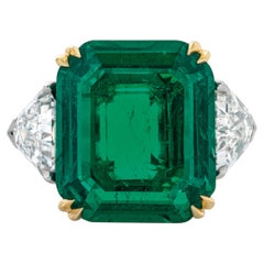 12 Carat Emerald-cut Statement 14K White Gold Grand Palais Radiance