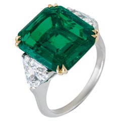 12 Carat Emerald-cut Statement 14K White Gold Grand Palais Radiance
