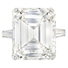 12 Carat Emerald-cut Statement / J color VVS 14K White Gold Diamond Ring
