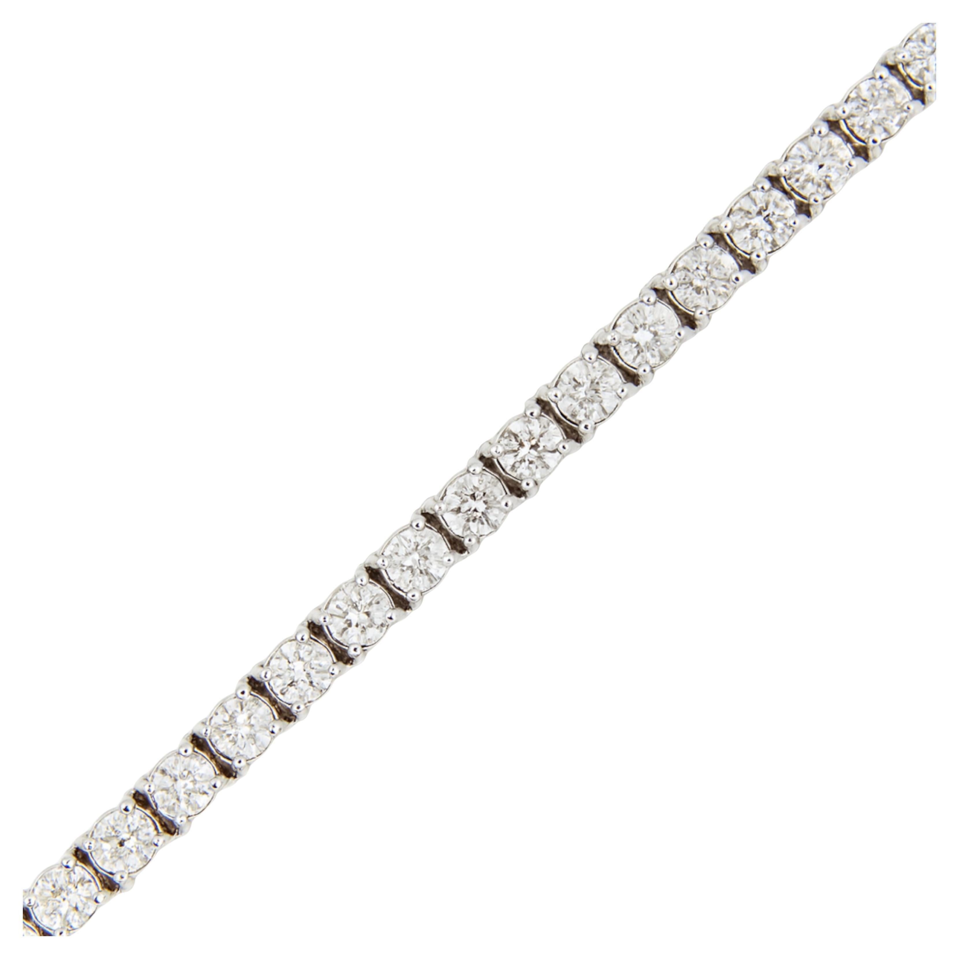 Contemporain Bracelet de tennis avec diamant naturel de 12 carats  Elegant et intemporel en vente