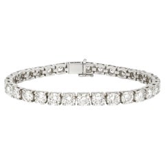 Bracelet de tennis avec diamant naturel de 12 carats  Elegant et intemporel
