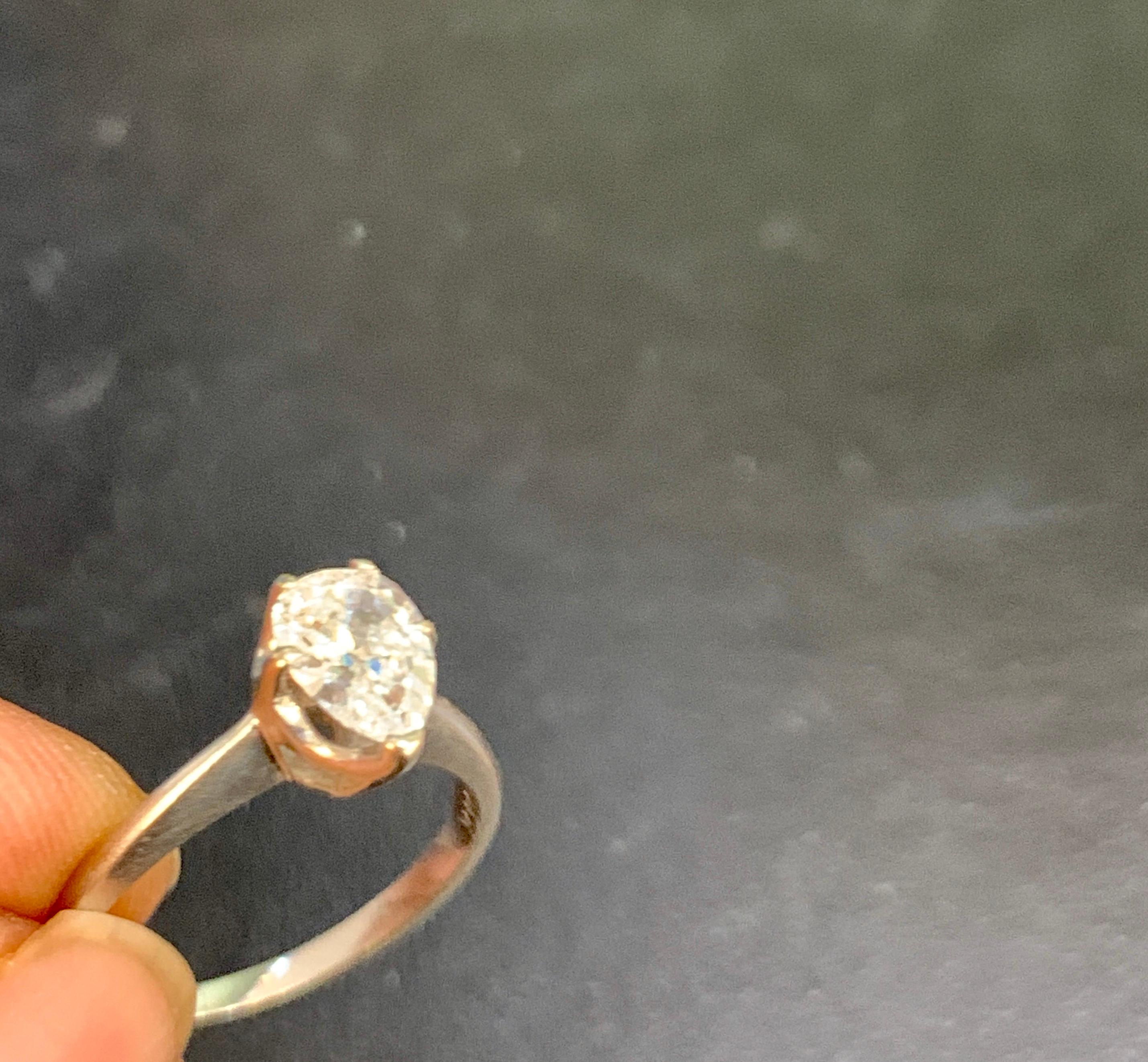 Pear Cut 1.2 Carat Pear Shape Center Diamond Engagement 14 Karat White Gold Ring