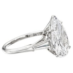12 Carat Pear Statement Brilliant White / J color VS 14K Gold Iconic Presence