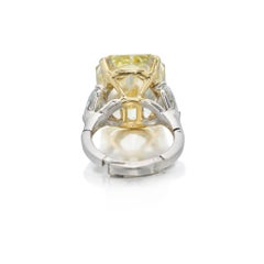 12 carat Radiant  Statement Fancy Yellow -Collector’s Treasure Diamond Ring